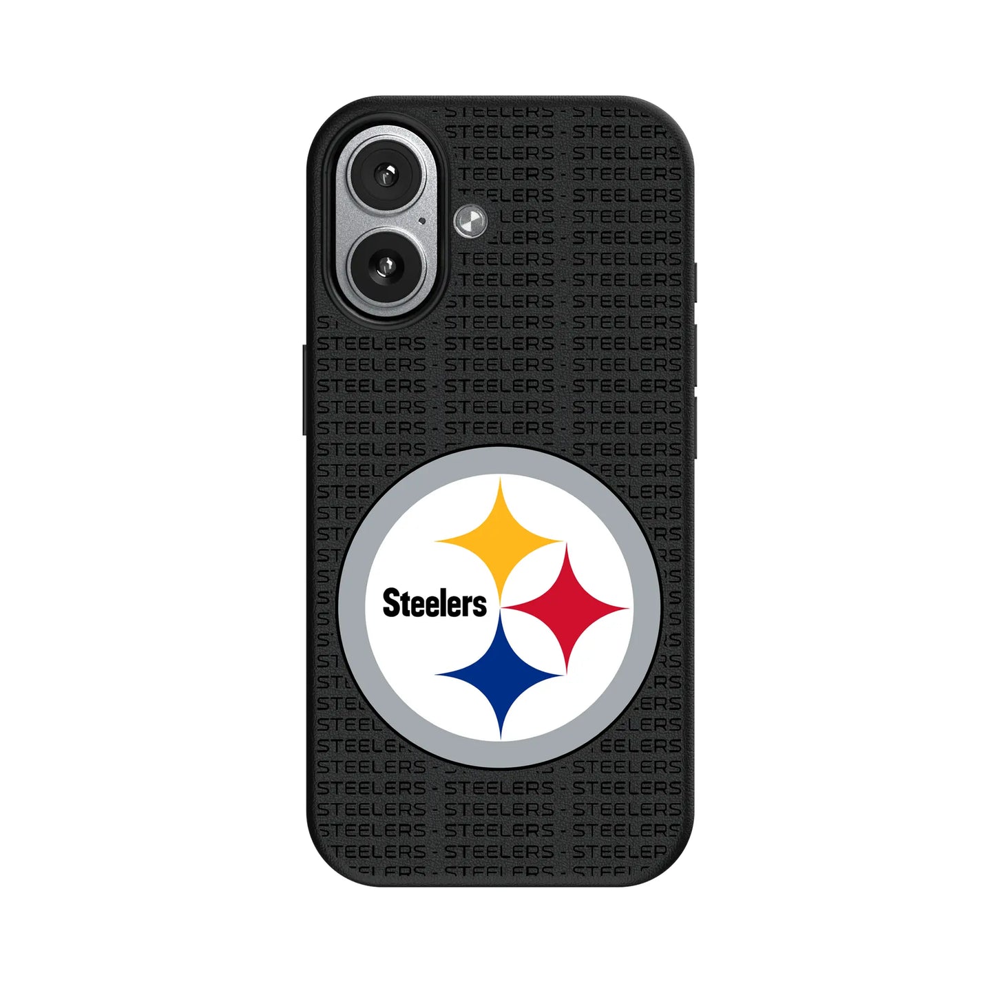Pittsburgh Steelers Text Backdrop MagSafe Compatible Phone Case for Apple iPhone