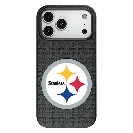Pittsburgh Steelers Text Backdrop MagSafe Compatible Phone Case for Apple iPhone