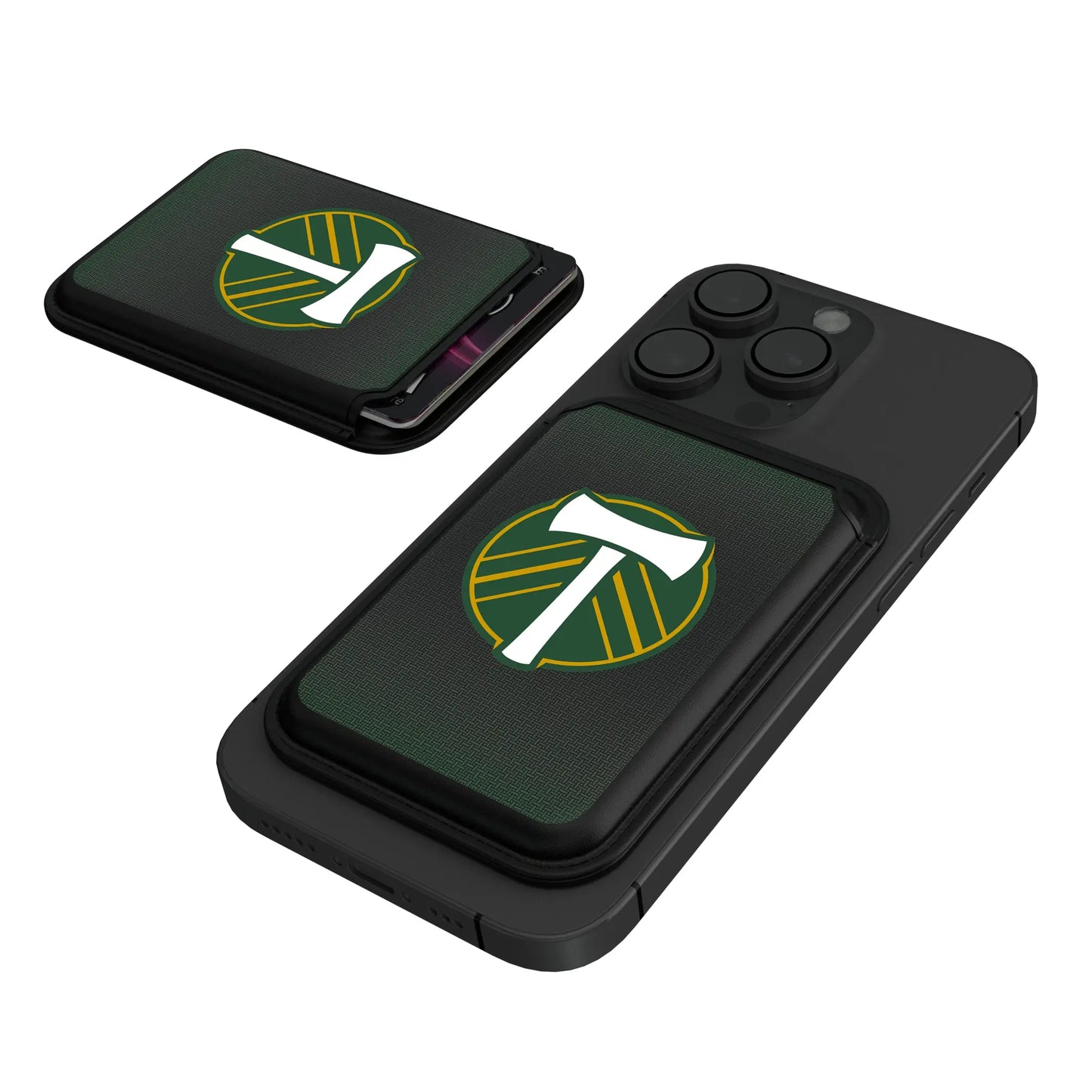 Portland Timbers Linen Black Magnetic Credit Card Wallet