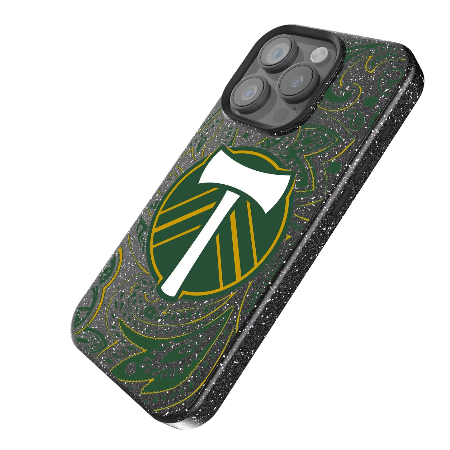 Portland Timbers Paisley Black Bling Phone Case for Apple iPhone