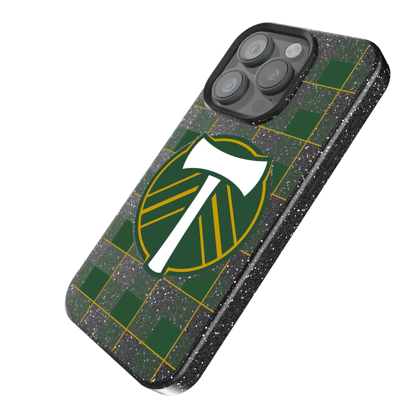 Portland Timbers Plaid Black Bling Phone Case for Apple iPhone