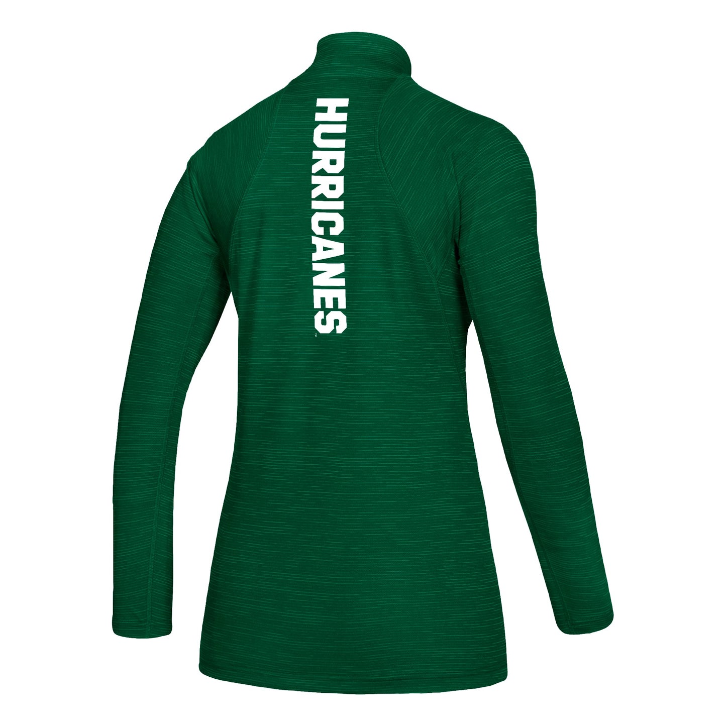 Miami Hurricanes adidas Women's GameMode L/S 1/4 Zip - Green