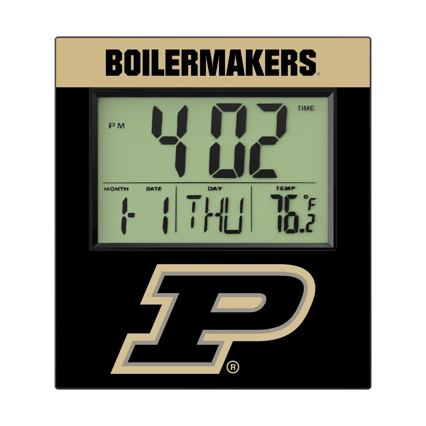 Purdue University Boilermakers Color Block Wall Clock