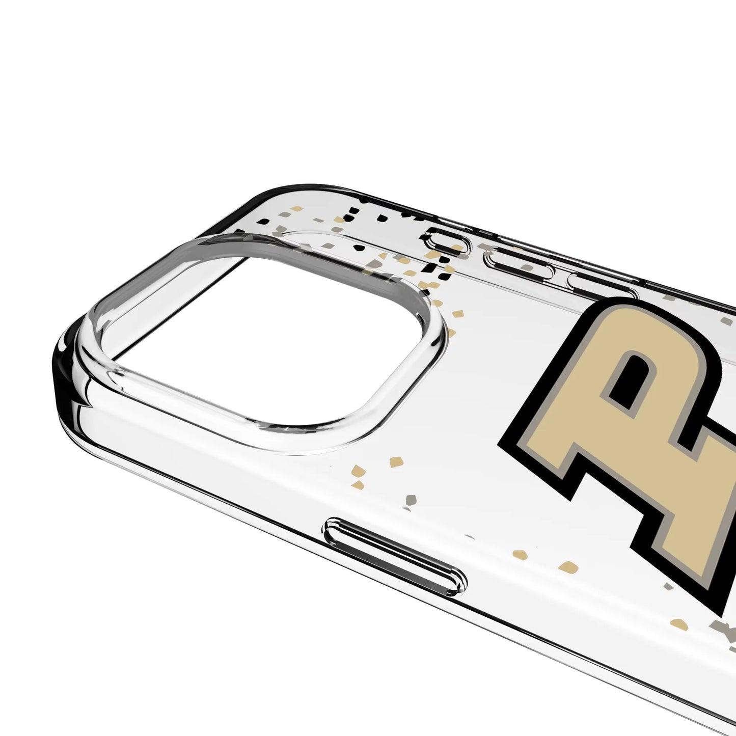 Purdue University Boilermakers Confetti Clear Phone Case for Apple iPhone
