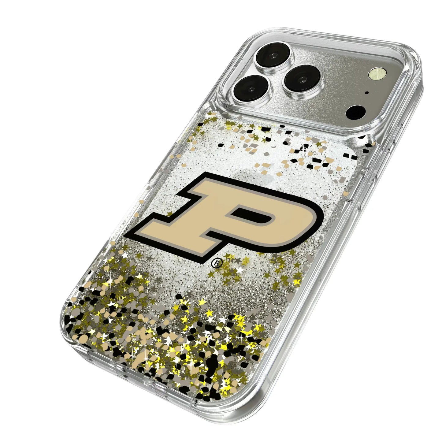 Purdue University Boilermakers Confetti Glitter Phone Case for Apple iPhone