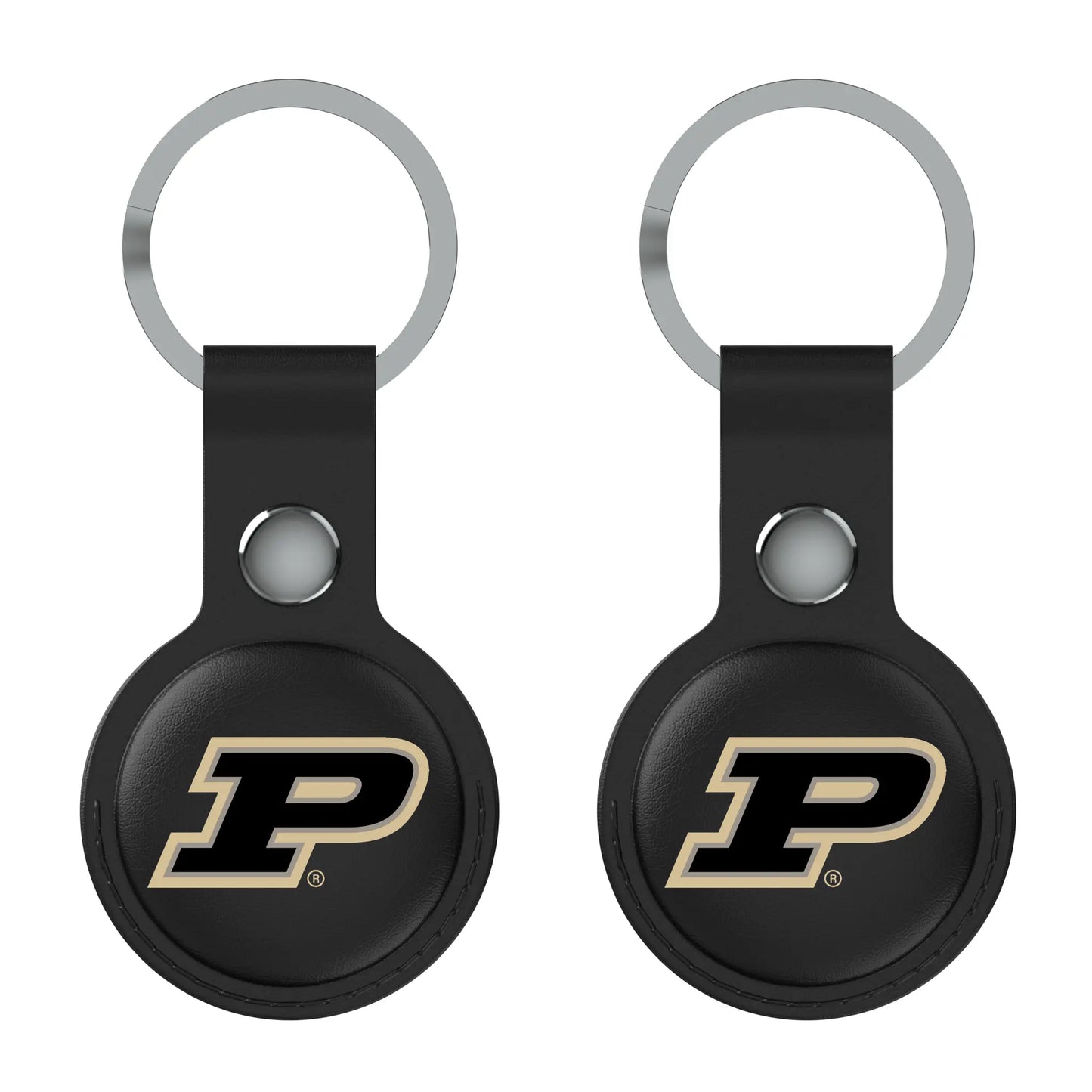 Purdue University Boilermakers Insignia Black Airtag Holder 2-Pack
