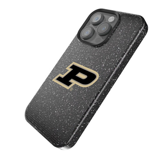 Purdue University Boilermakers Linen Black Bling Phone Case for Apple iPhone
