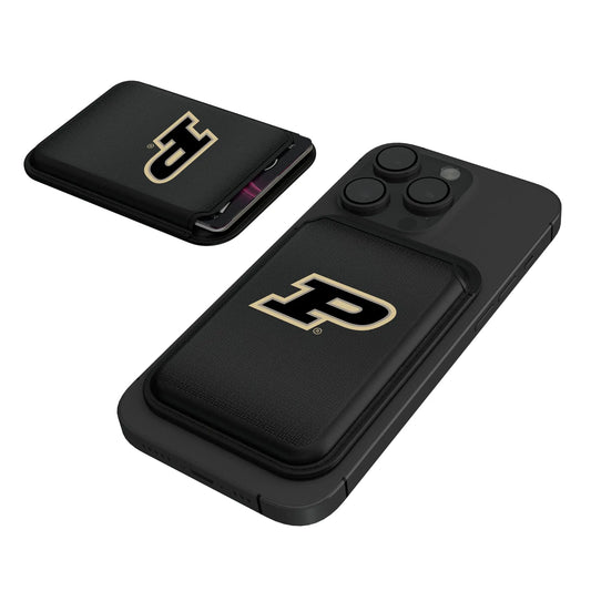 Purdue University Boilermakers Linen Black Magnetic Credit Card Wallet