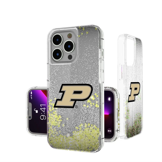 Purdue University Boilermakers Linen Glitter Phone Case for Apple iPhone