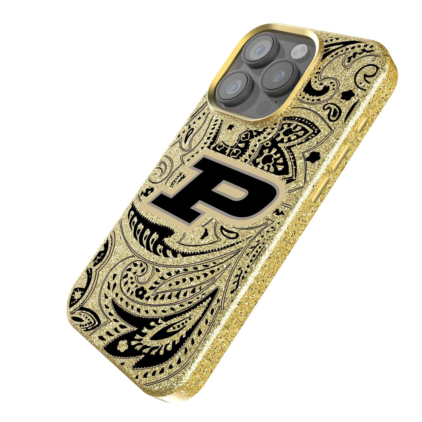 Purdue University Boilermakers Paisley Bling Phone Case for Apple iPhone