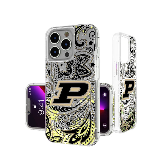 Purdue University Boilermakers Paisley Glitter Phone Case for Apple iPhone