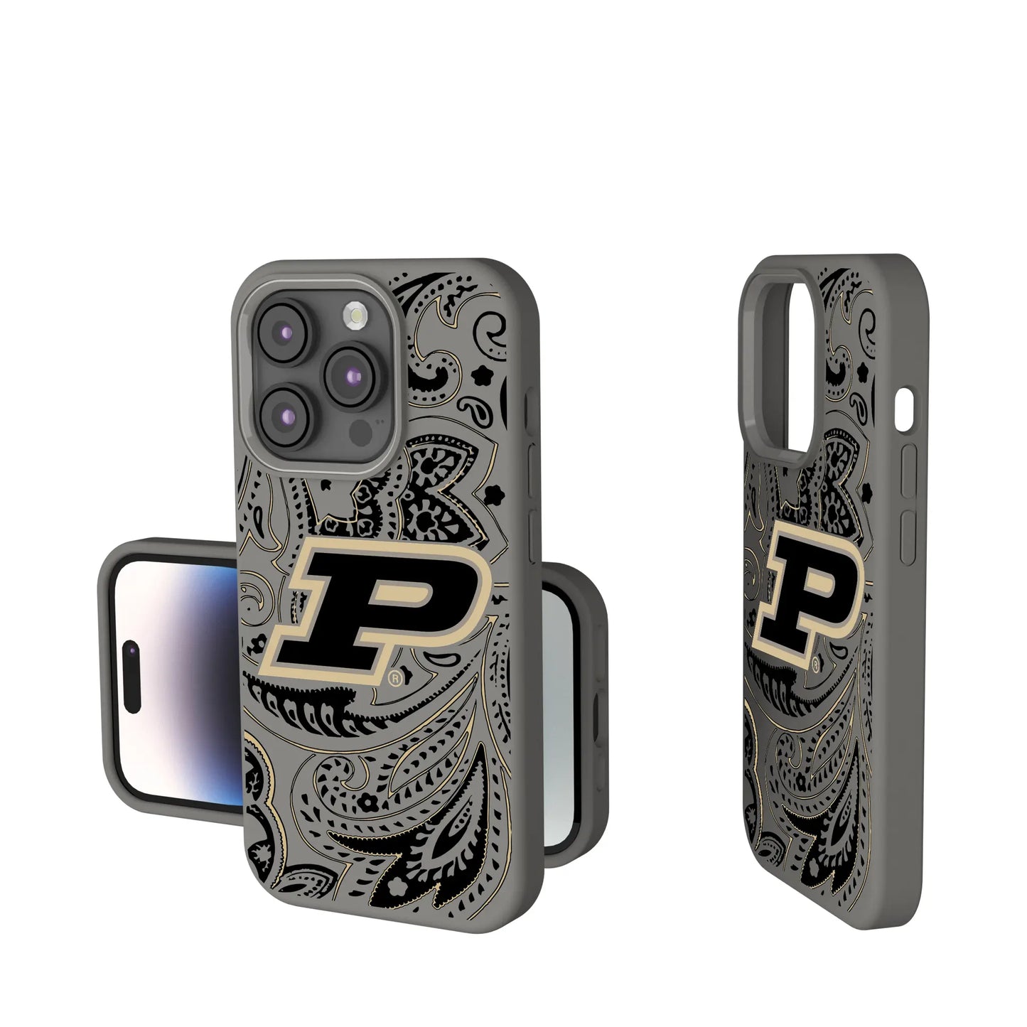 Purdue University Boilermakers Paisley Soft Touch Phone Case for Apple iPhone