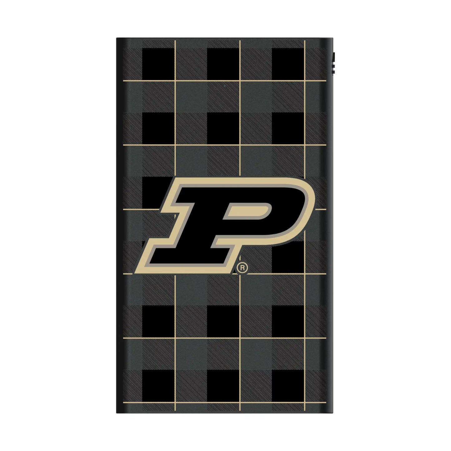 Purdue University Boilermakers Plaid 5000mAh Flat Powerbank