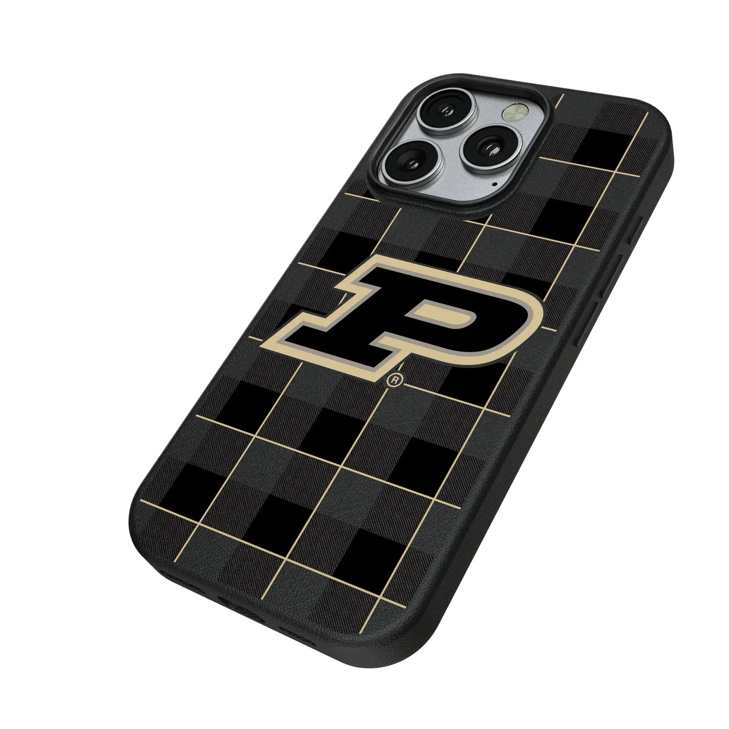 Purdue University Boilermakers Plaid MagSafe Compatible Phone Case for Apple iPhone