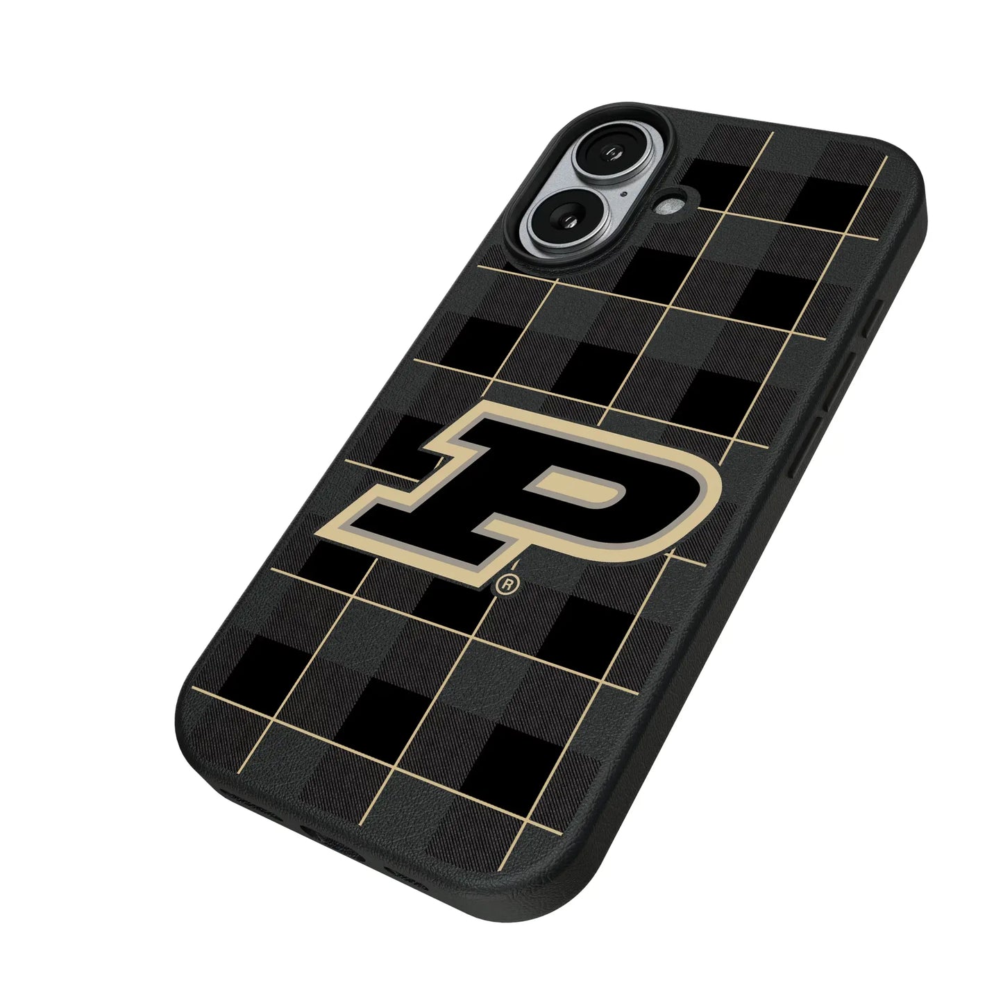 Purdue University Boilermakers Plaid MagSafe Compatible Phone Case for Apple iPhone