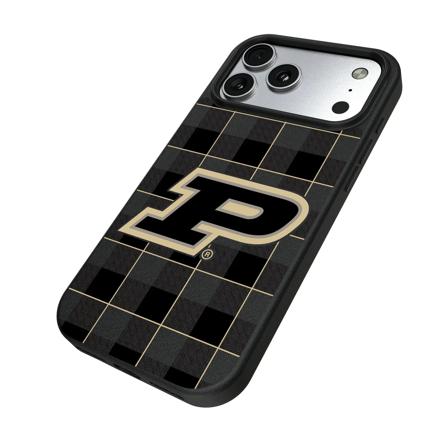 Purdue University Boilermakers Plaid MagSafe Compatible Phone Case for Apple iPhone