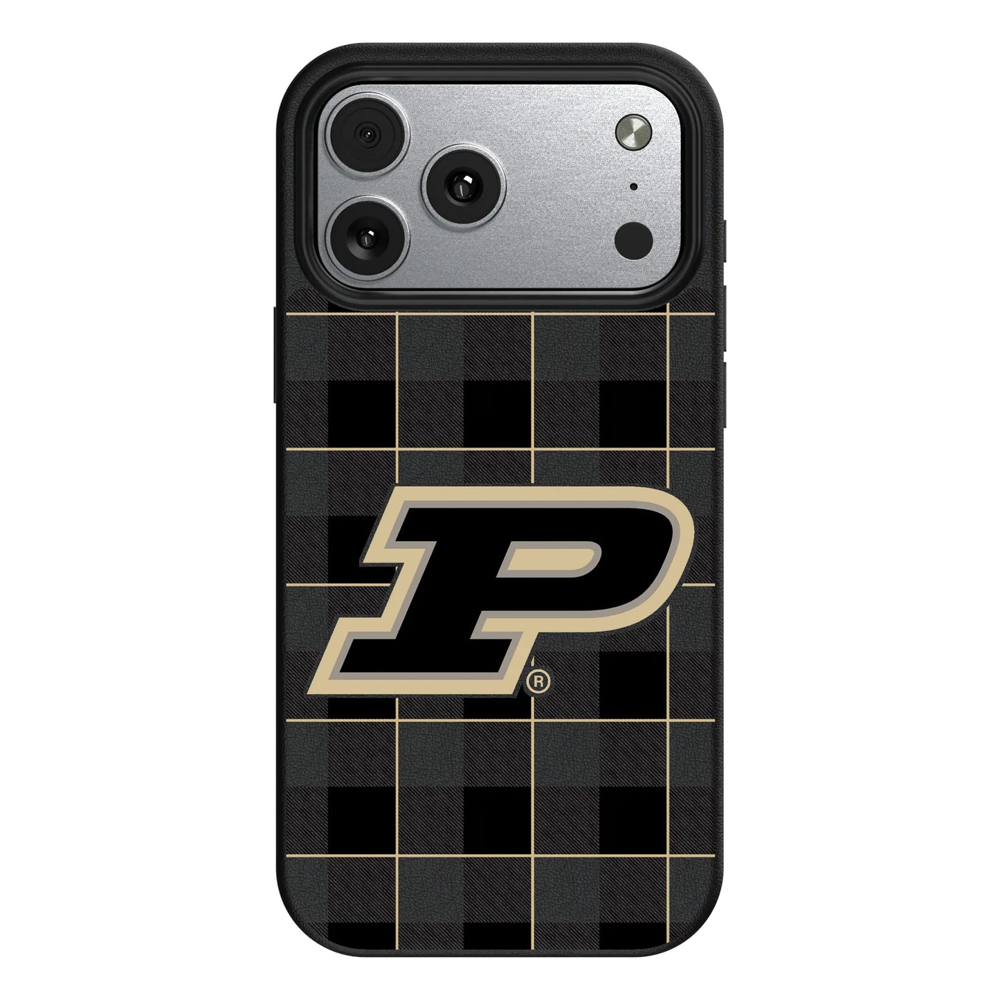 Purdue University Boilermakers Plaid MagSafe Compatible Phone Case for Apple iPhone