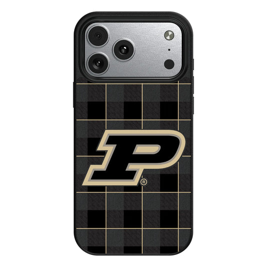 Purdue University Boilermakers Plaid MagSafe Compatible Phone Case for Apple iPhone