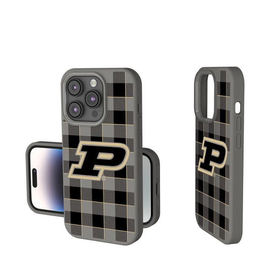 Purdue University Boilermakers Plaid Soft Touch Phone Case for Apple iPhone