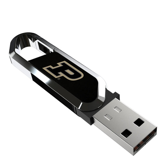 Purdue University Boilermakers Solid USB 64GB Clip Style Flash Drive