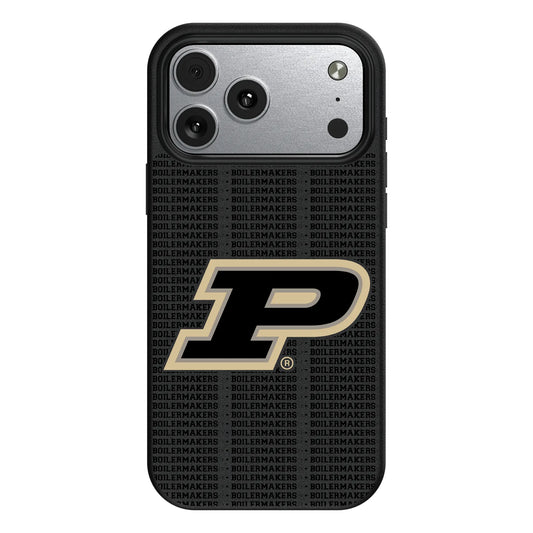 Purdue University Boilermakers Text Backdrop MagSafe Compatible Phone Case for Apple iPhone