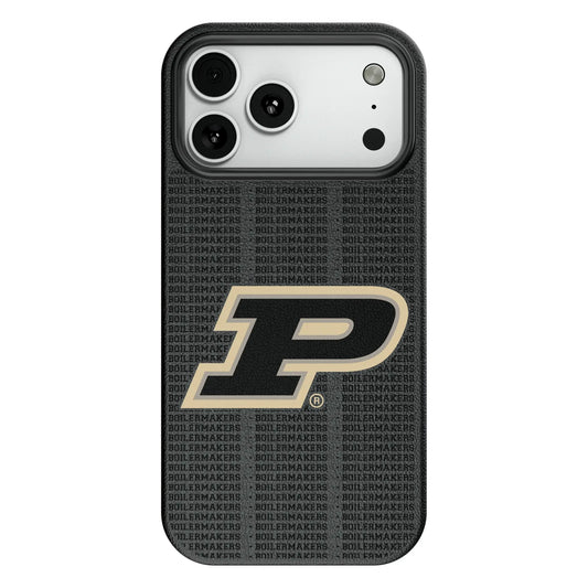 Purdue University Boilermakers Text Backdrop MagSafe Compatible Phone Case for Apple iPhone