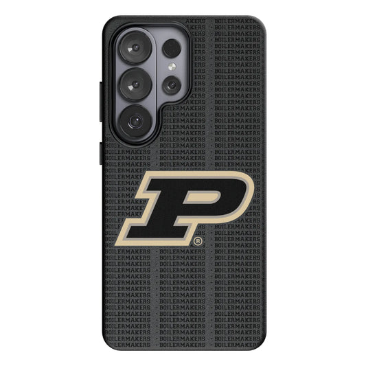 Purdue University Boilermakers Text Backdrop MagSafe Compatible Phone Case for Samsung Galaxy