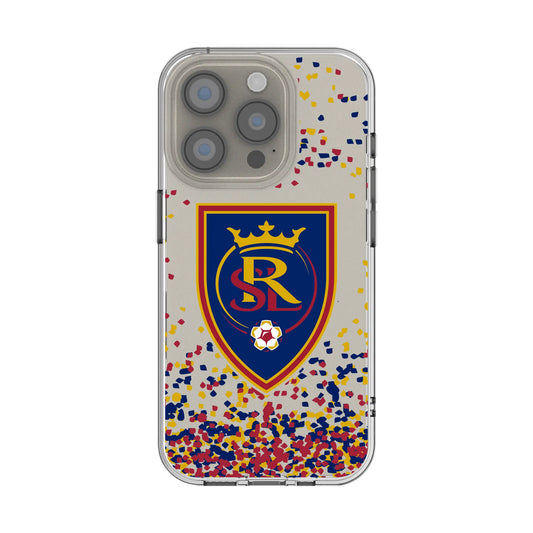 Real Salt Lake Confetti Clear Phone Case for Apple iPhone