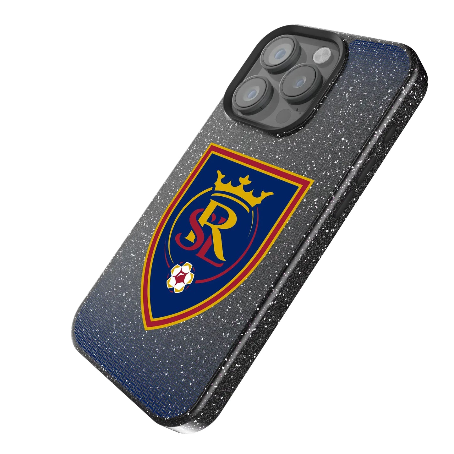 Real Salt Lake Linen Black Bling Phone Case for Apple iPhone