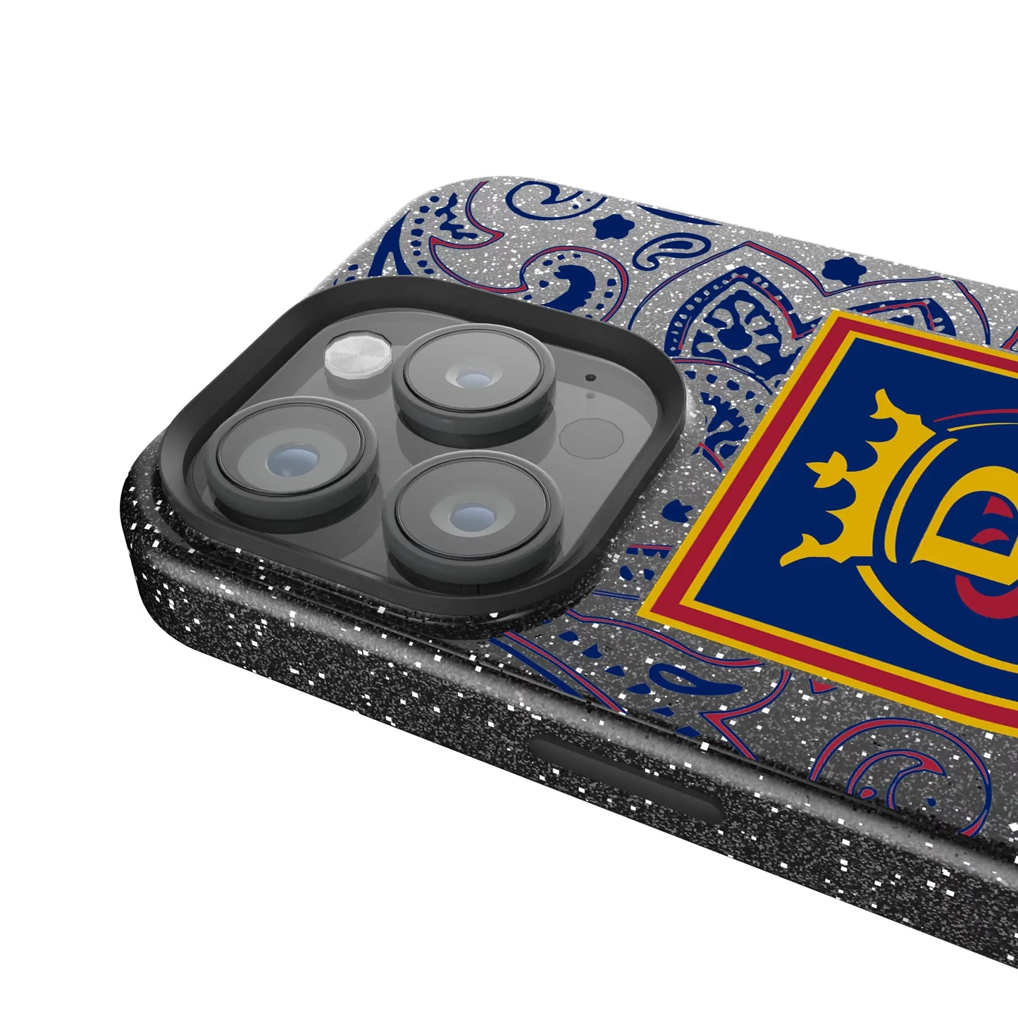 Real Salt Lake Paisley Black Bling Phone Case for Apple iPhone