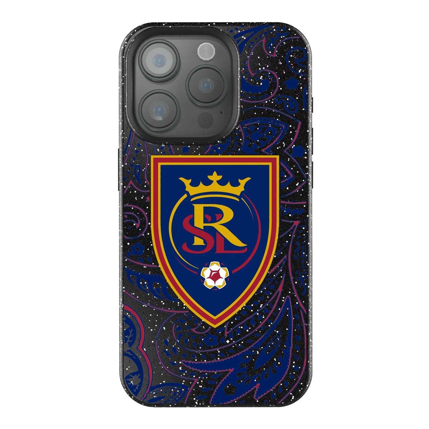Real Salt Lake Paisley Black Bling Phone Case for Apple iPhone