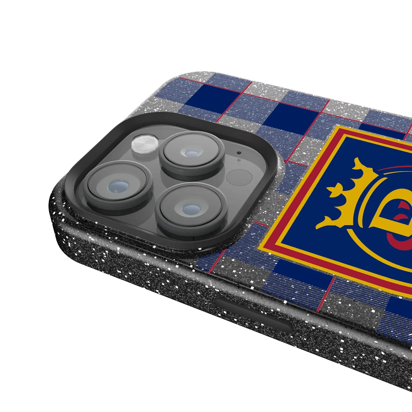 Real Salt Lake Plaid Black Bling Phone Case for Apple iPhone