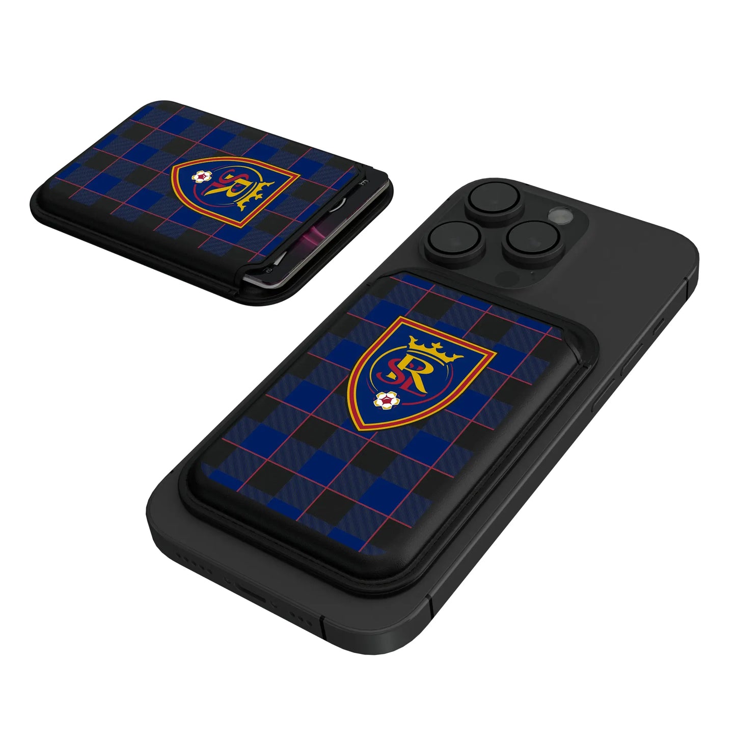 Real Salt Lake Plaid Black Magnetic Credit Card Wallet