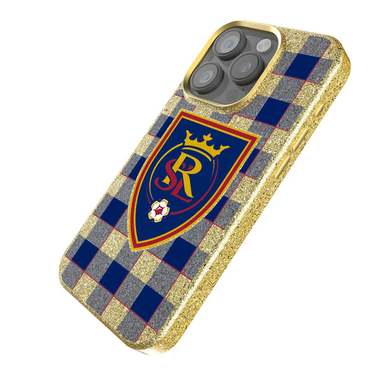 Real Salt Lake Plaid Bling Phone Case for Apple iPhone