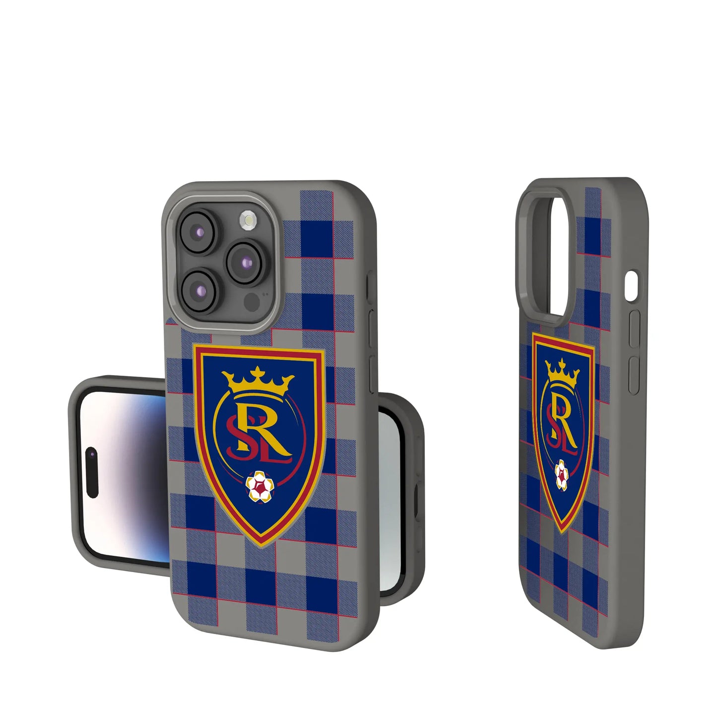 Real Salt Lake Plaid Soft Touch Phone Case for Apple iPhone