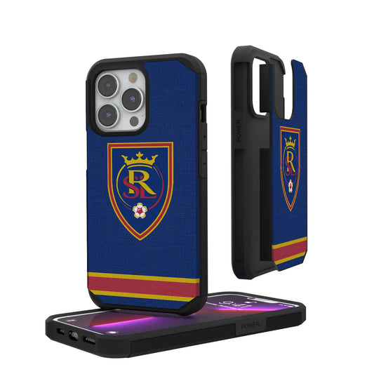 Real Salt Lake Stripe Rugged Phone Case for Apple iPhone