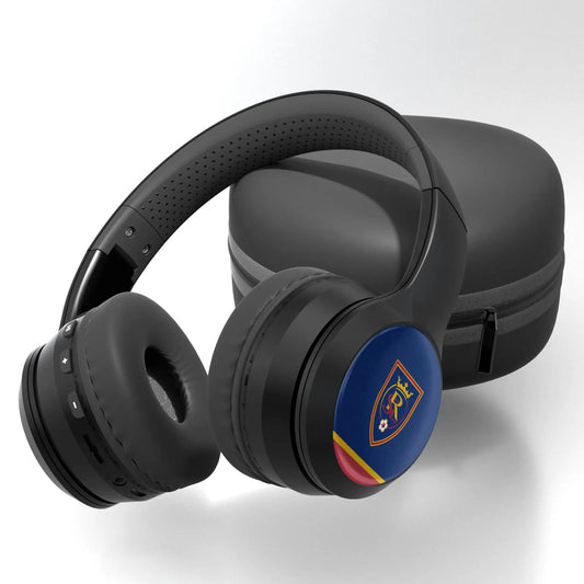 Real Salt Lake Stripe Wireless Over-Ear BT Headphones With Case