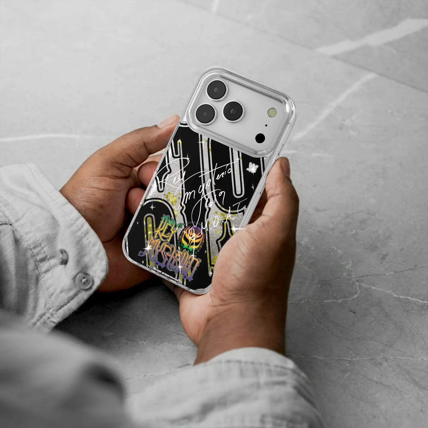 Rey Mysterio Impact Glitter Phone Case for Apple iPhone