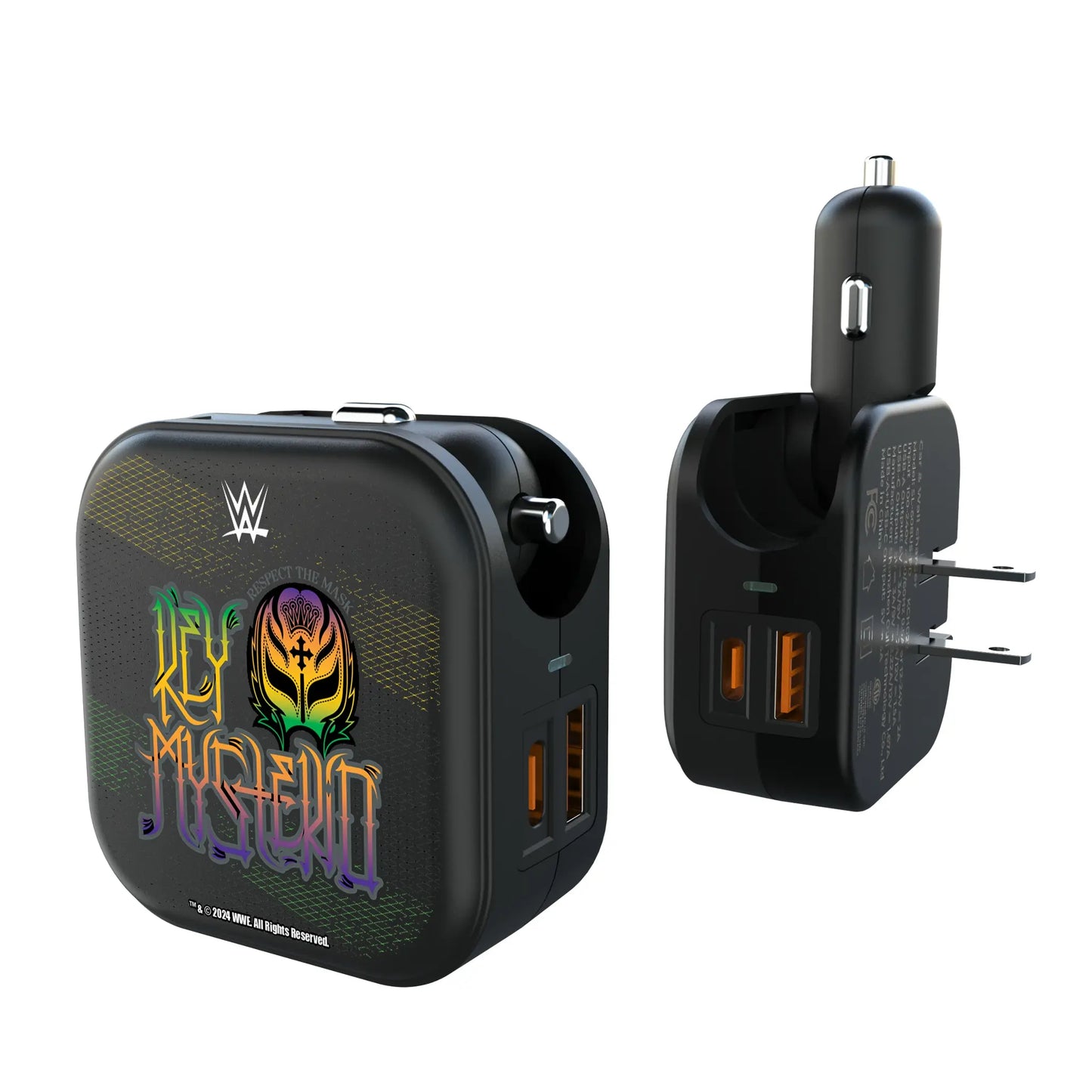 Rey Mysterio Steel 2 in 1 USB A/C Charger