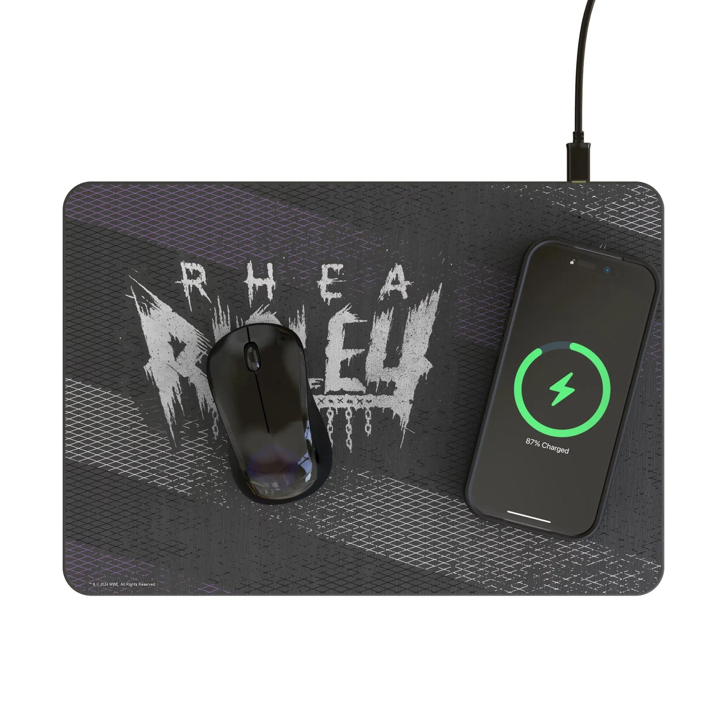 Rhea Ripley Steel 15-Watt Wireless Charger and Mouse Pad