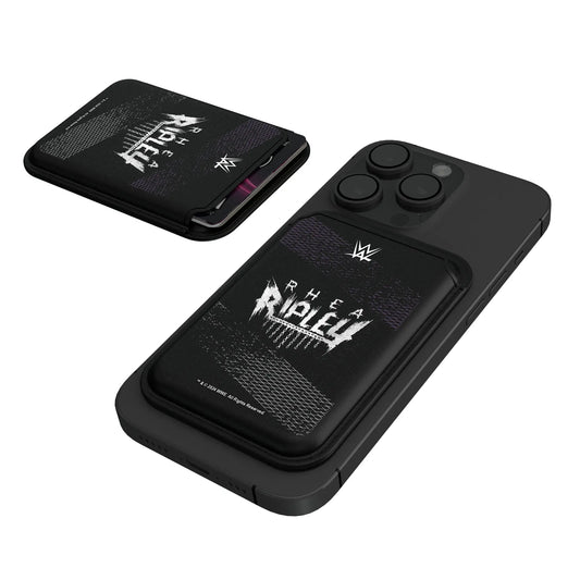Rhea Ripley Steel Black Magnetic Credit Card Wallet