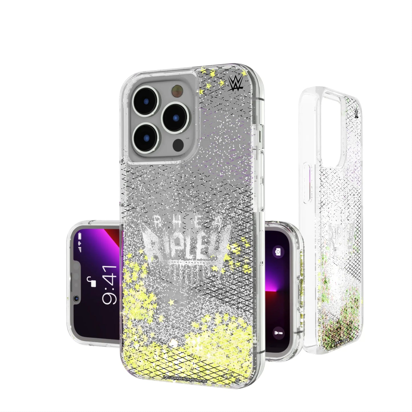 Rhea Ripley Steel Glitter Phone Case for Apple iPhone