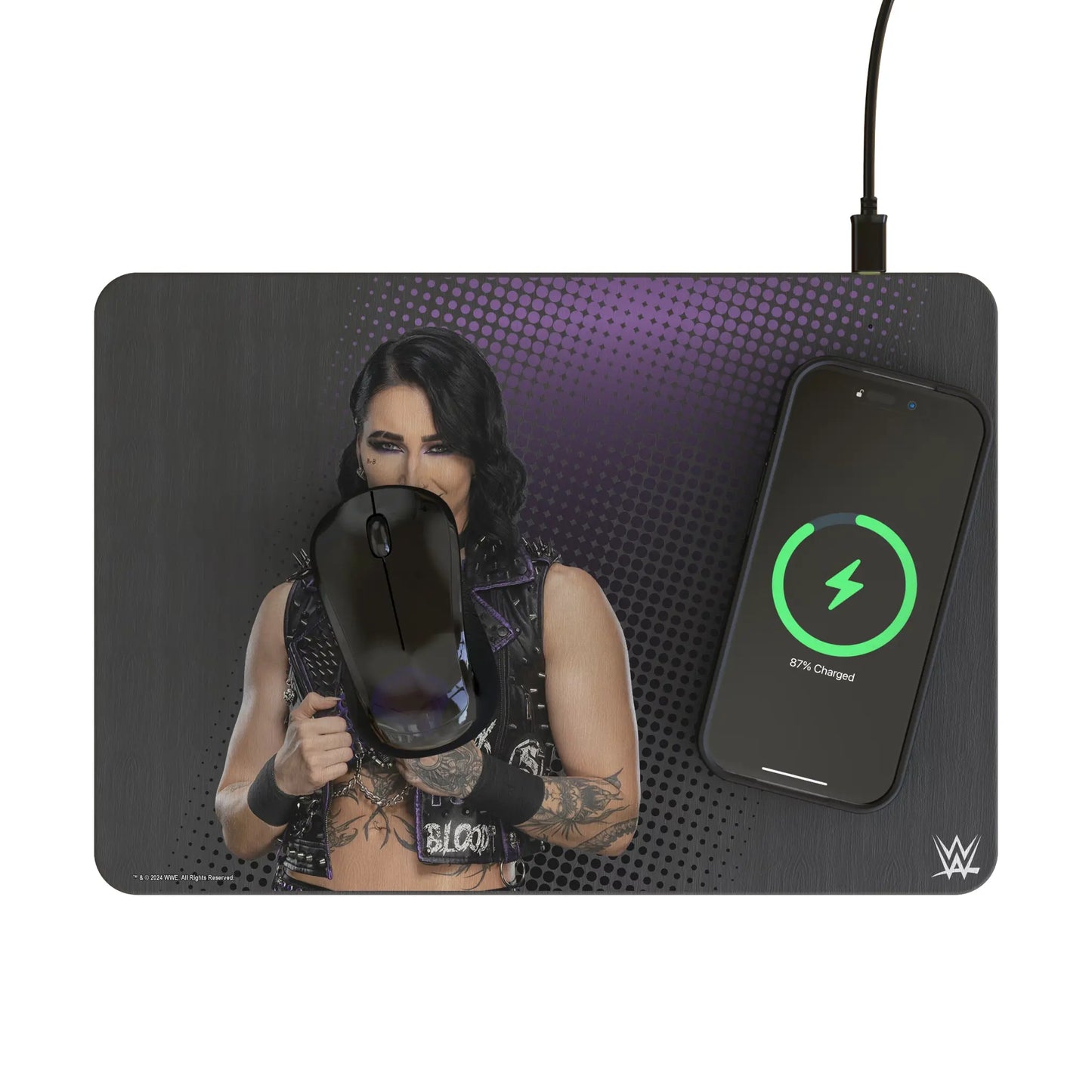Rhea Ripley Superstar 15-Watt Wireless Charger and Mouse Pad