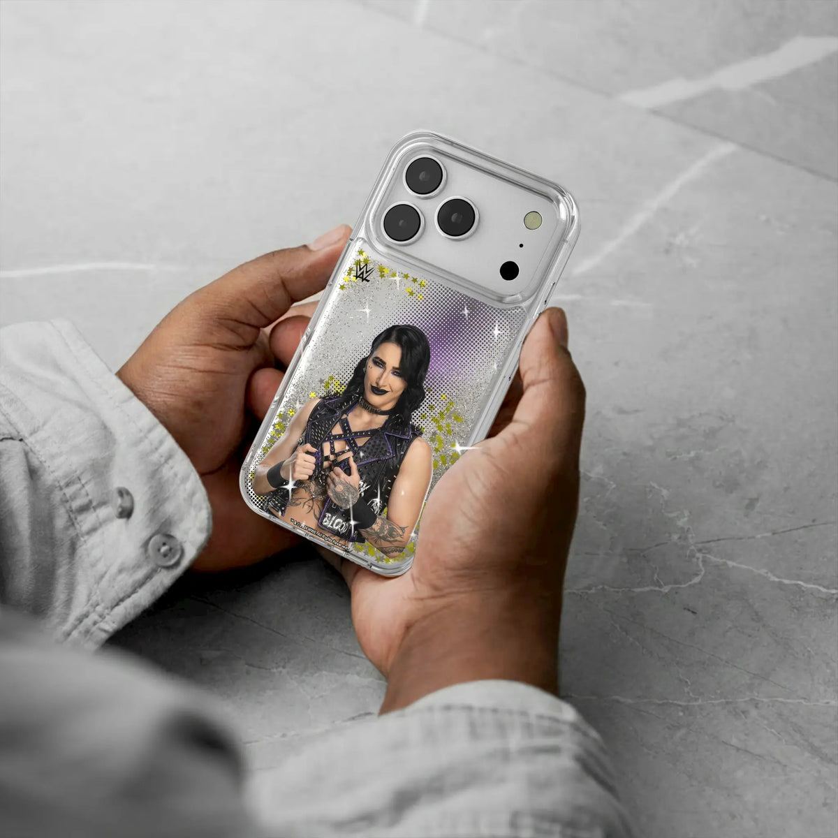 Rhea Ripley Superstar Glitter Phone Case for Apple iPhone