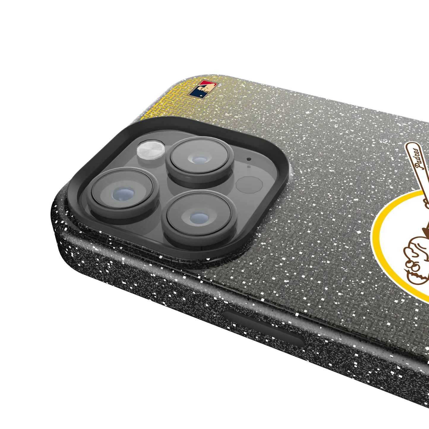 San Diego Padres 1969-1984 - Cooperstown Collection Linen Black Bling Phone Case for Apple iPhone