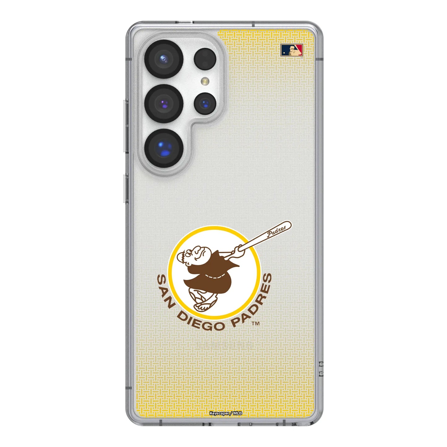 San Diego Padres 1969-1984 - Cooperstown Collection Linen Clear Phone Case for Samsung Galaxy