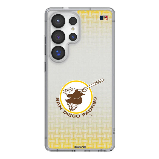 San Diego Padres 1969-1984 - Cooperstown Collection Linen Clear Phone Case for Samsung Galaxy