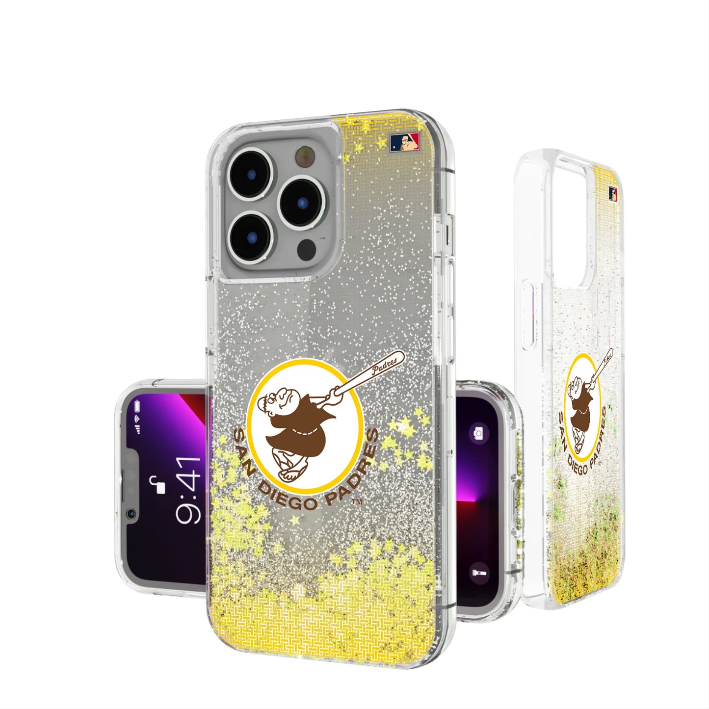 San Diego Padres 1969-1984 - Cooperstown Collection Linen Glitter Phone Case for Apple iPhone