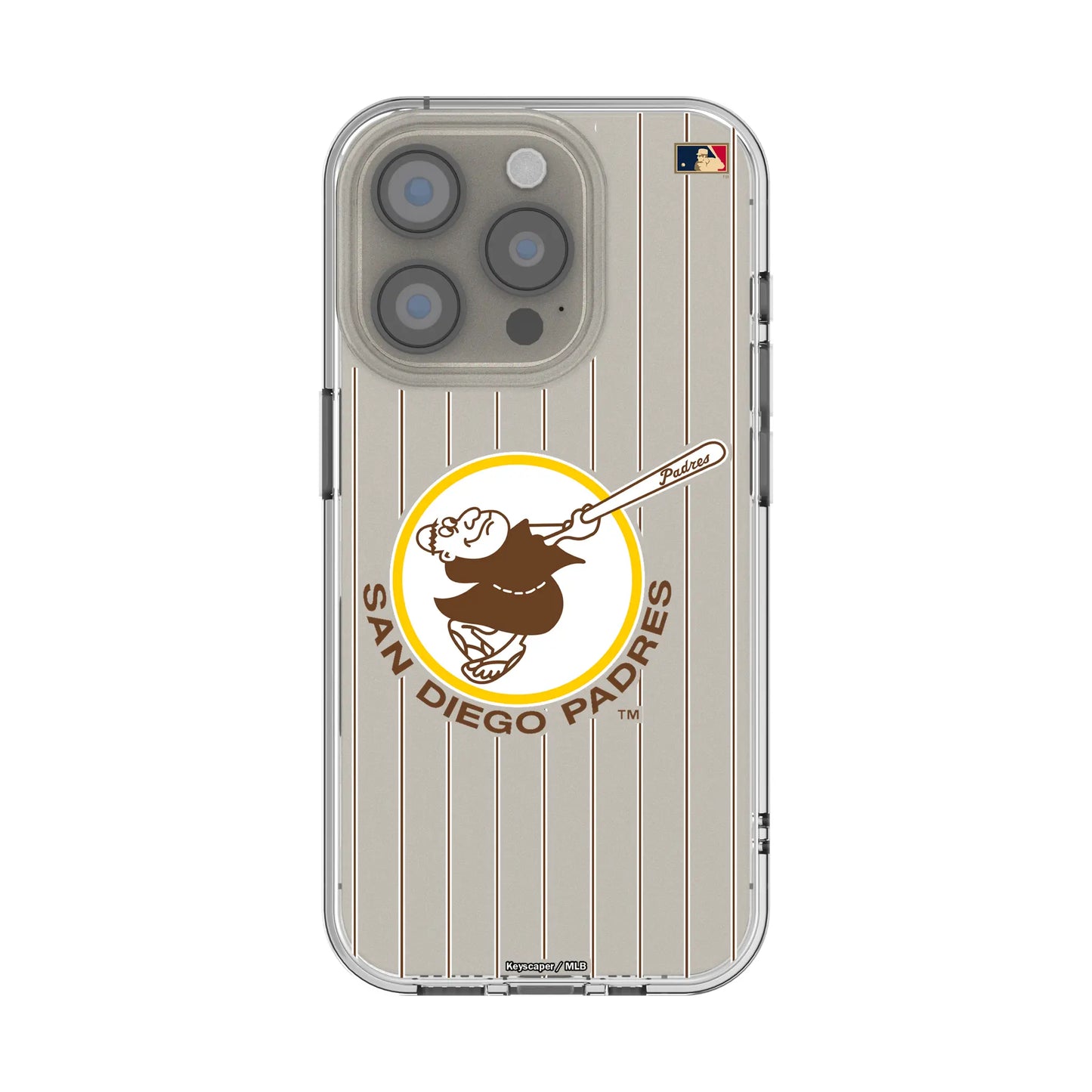 San Diego Padres 1969-1984 - Cooperstown Collection Pinstripe Clear Phone Case for Apple iPhone