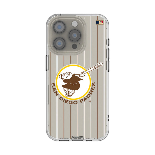 San Diego Padres 1969-1984 - Cooperstown Collection Pinstripe Clear Phone Case for Apple iPhone